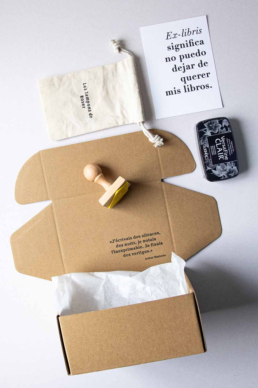 Envoltorio ex-libris lectora sorprendida