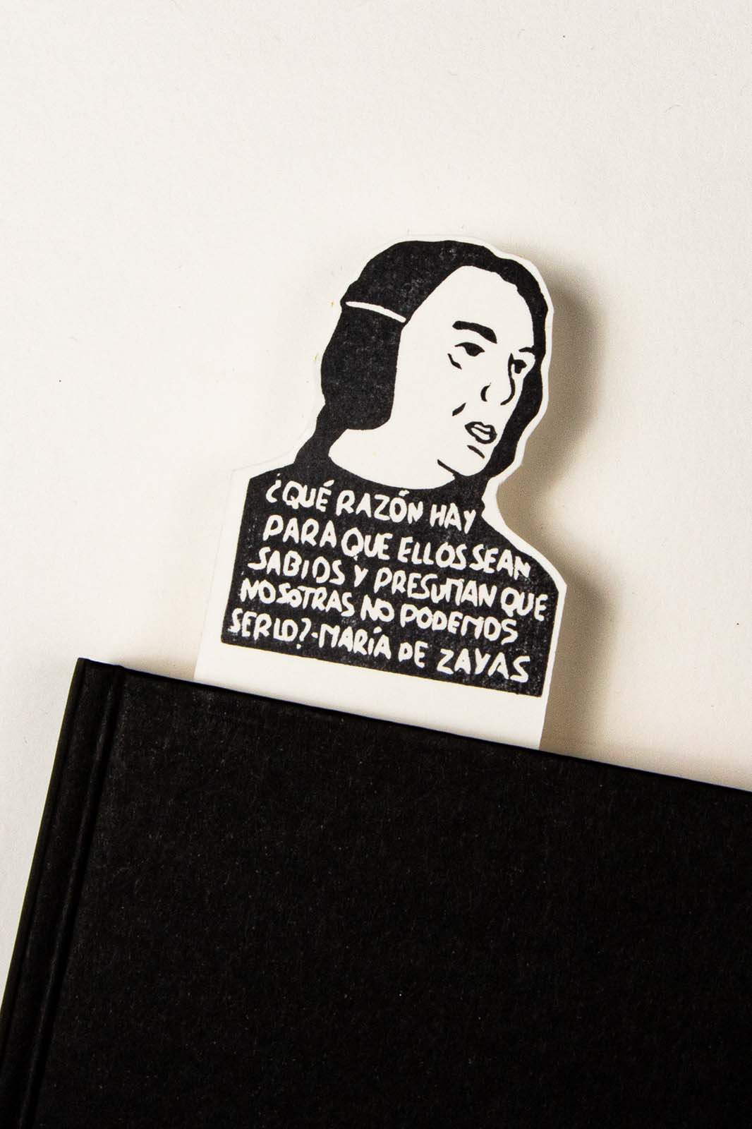 Marcapáginas con el retrato de María de Zayas