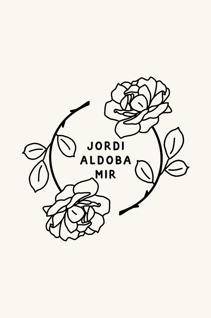 Dibujo de dos rosas que crean un círculo