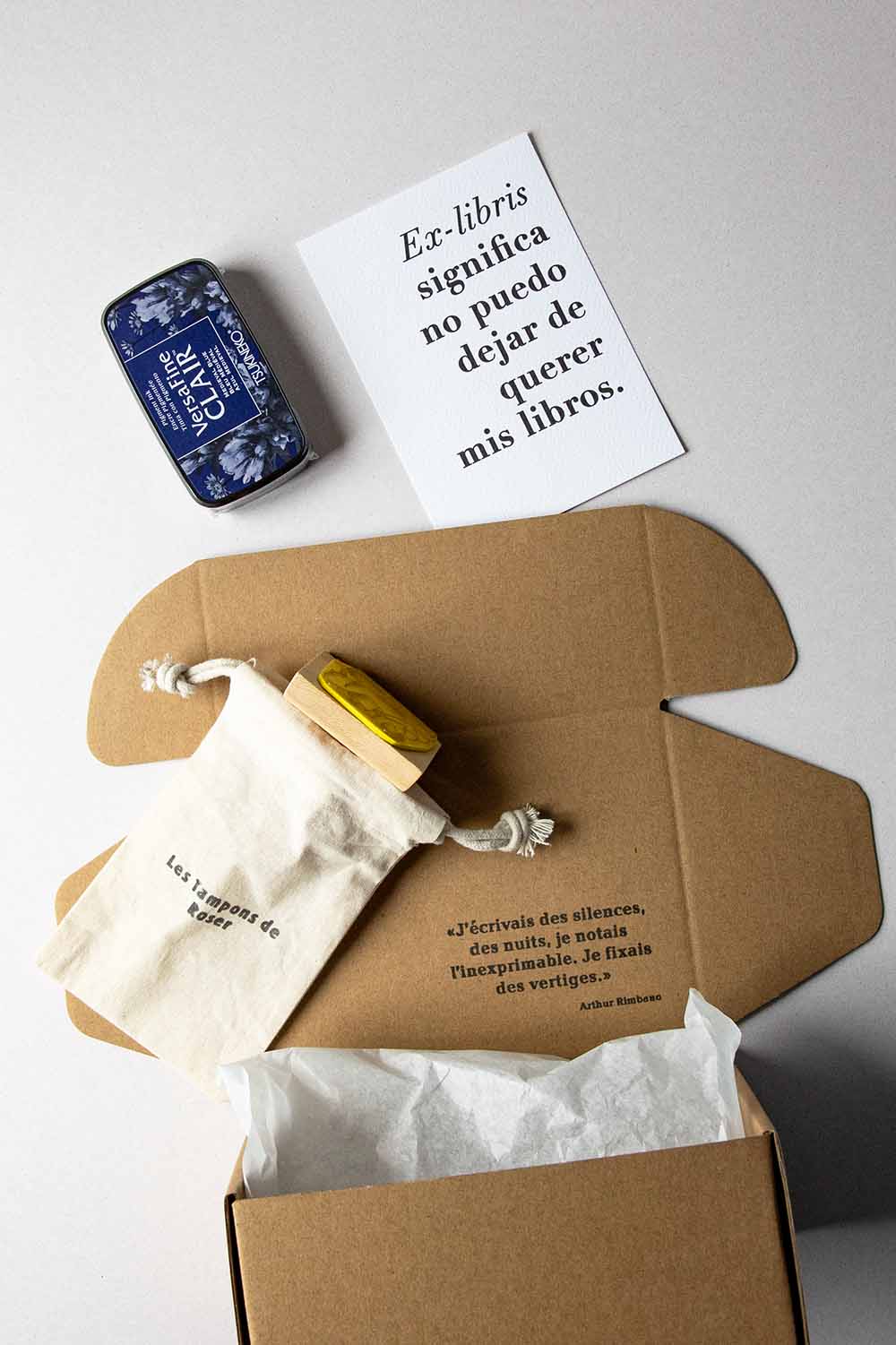 Envoltorio ex-libris lector sobre sillón