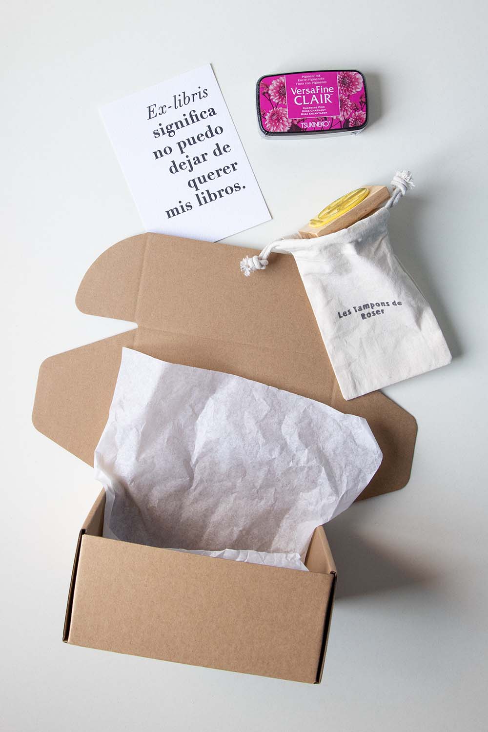 Envoltorio ex-libris sello violín